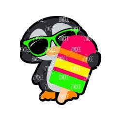 Coolest Penguin – Acrylic Badge Reel Blank (2") No Hole | Optional Sticker or UV DTF
