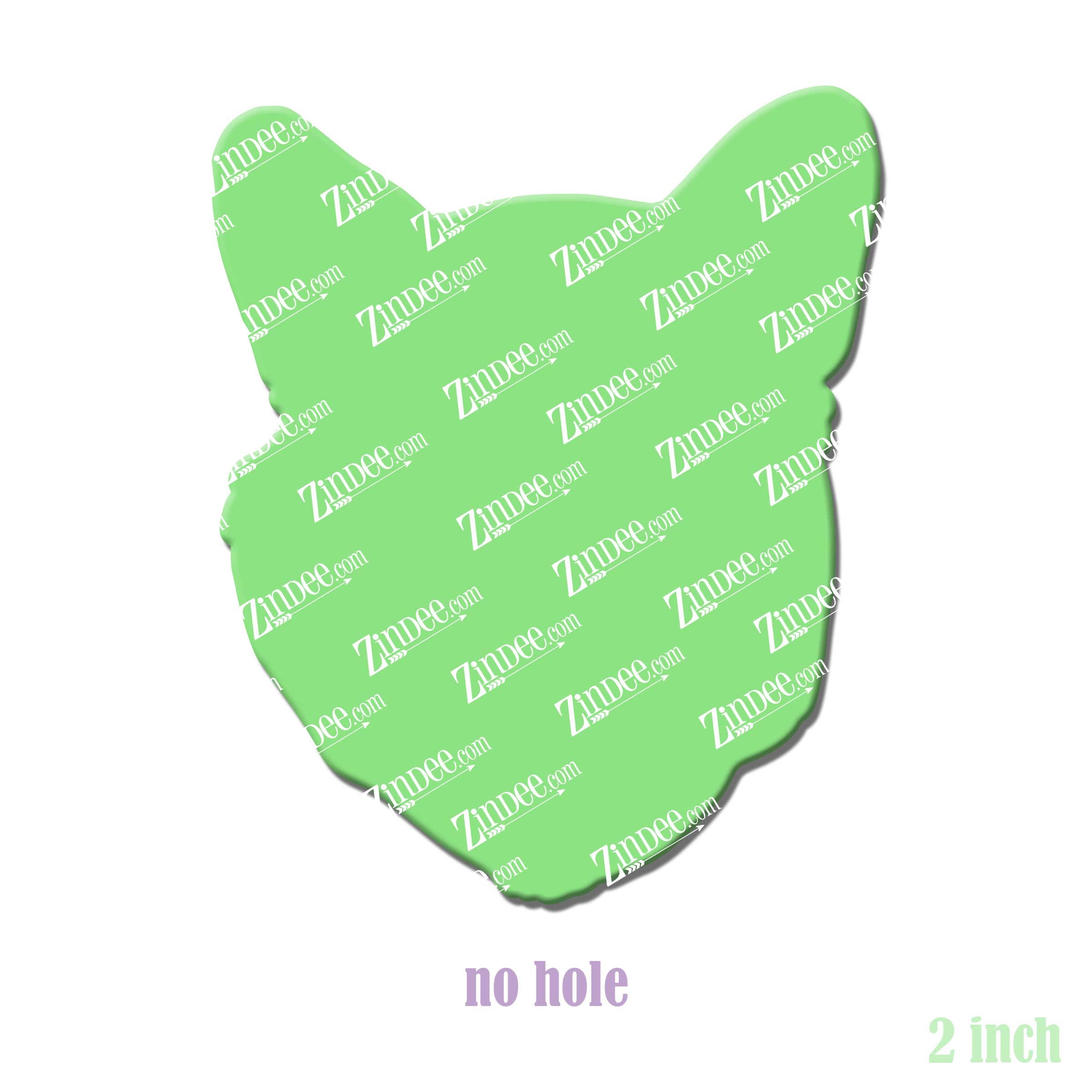 Corgi Head acrylic blank (2 inch) NO HOLE (5 piece minimum)