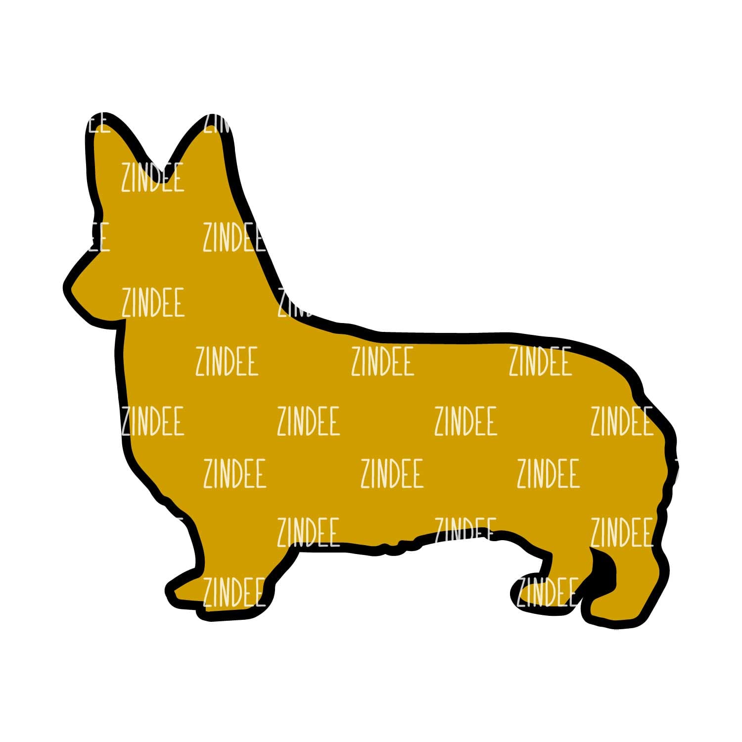 Alternative view of Corgi acrylic blank (3 inch)