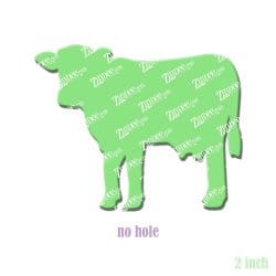 Cow – Acrylic Badge Reel Blank (2") No Hole | Optional Sticker or UV DTF - Image 2