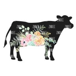 Cow Floral (Sublimation Transfer)
