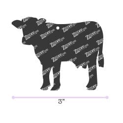 Alternative view of Cow – Acrylic Keychain Blank (3") | Optional Sticker or UV DTF