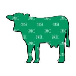 Cow – Acrylic Keychain Blank (3") | Optional Sticker or UV DTF