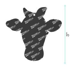 Alternative view of Cow with Bandana – Acrylic Keychain Blank (3") | Optional Sticker or UV DTF