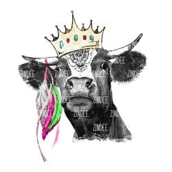 Cow with Crown (Sublimation Transfer)