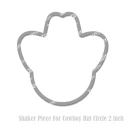 Cowboy Hat Circle Shaker Piece (2 inch)