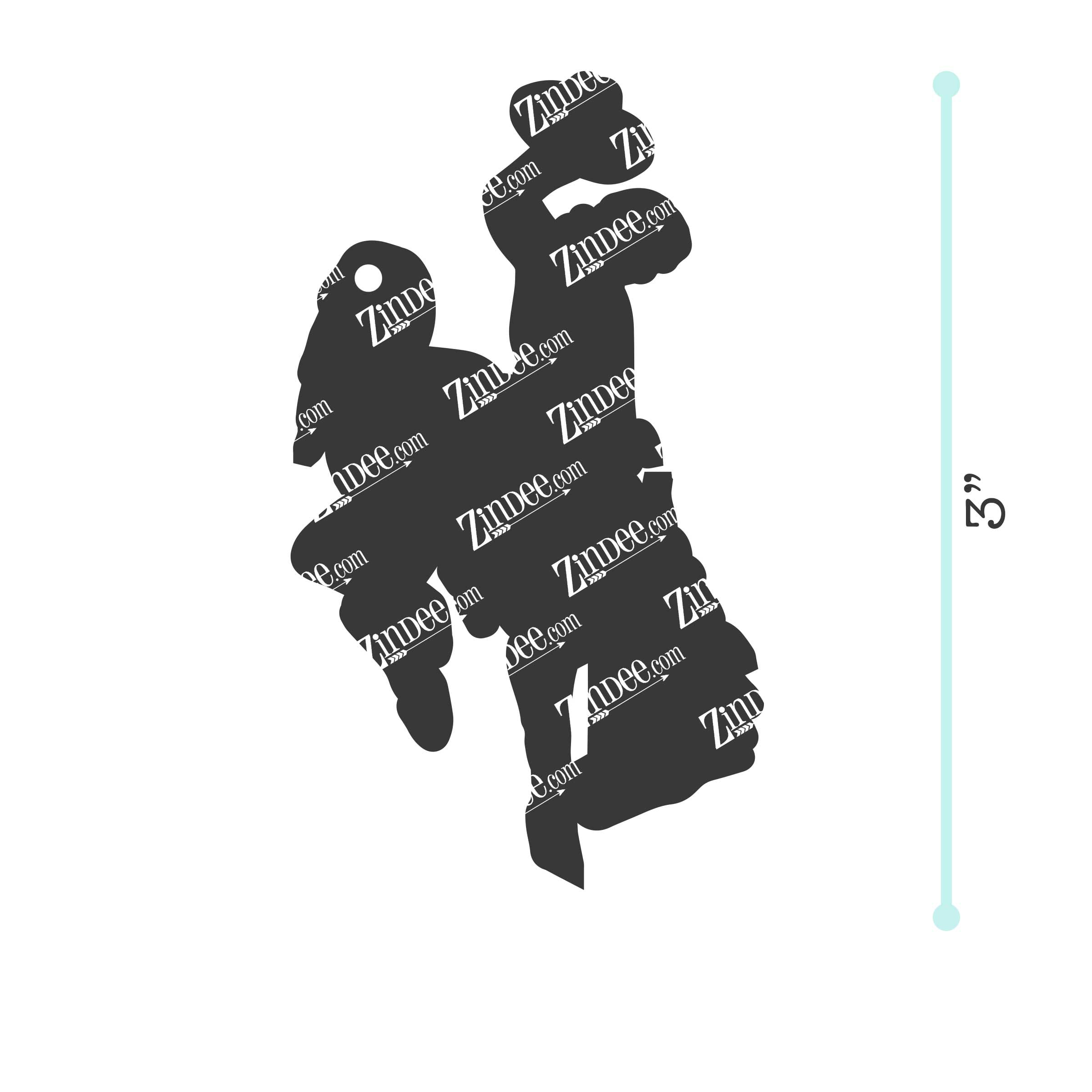 Cowboy on Horse acrylic blank (3 inch)