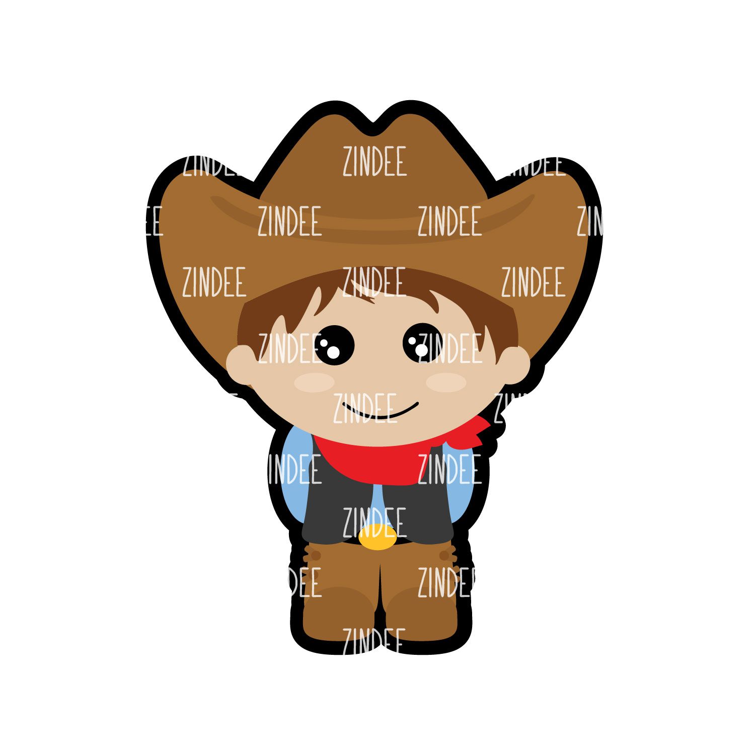 Cowboy Acrylic Blank- Sticker- UV DTF (2.5 inch)