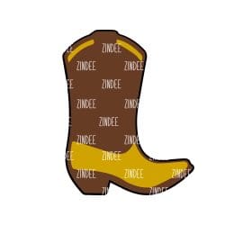Alternative view of Cowboy Boot – Acrylic Keychain Blank (3") | Optional Sticker or UV DTF
