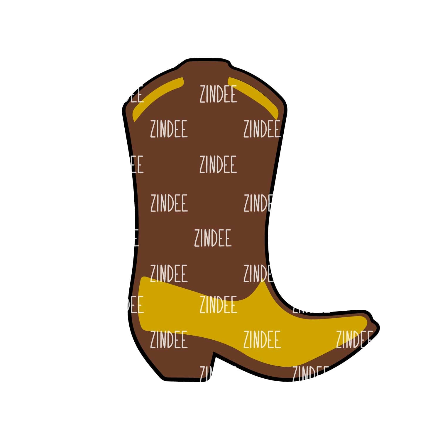 Alternative view of Cowboy Boot Acrylic Blank- Sticker- UV DTF (3 inch)