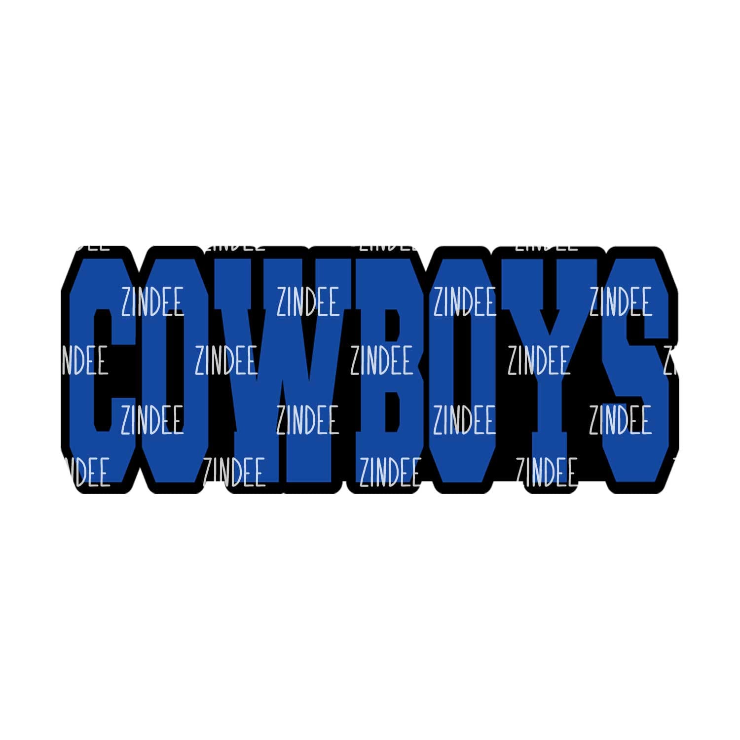 Cowboys (word) Acrylic Blank- Sticker- UV DTF (2 inch) NO HOLE