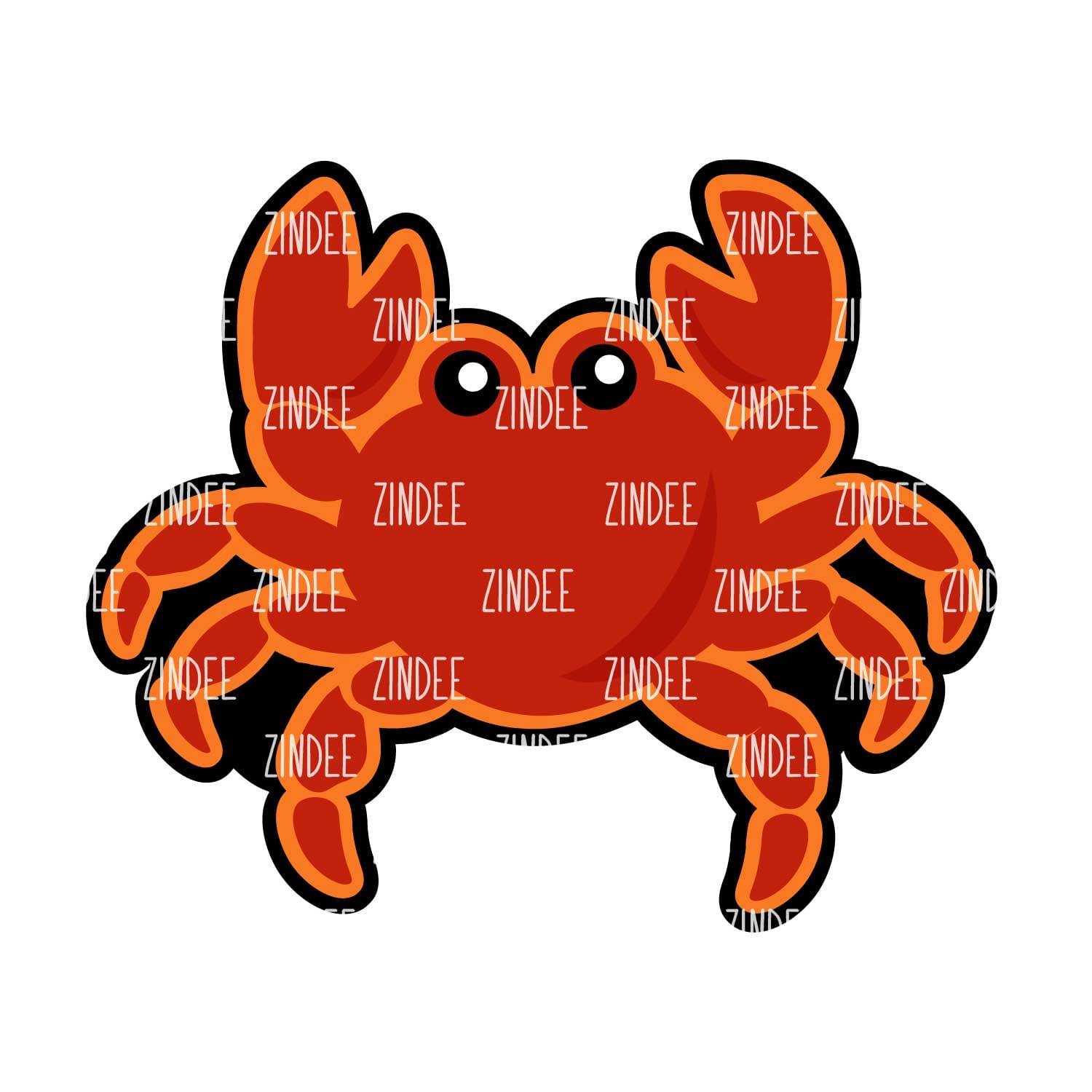 Crab Acrylic Blank- Sticker- UV DTF (2 inch) NO HOLE