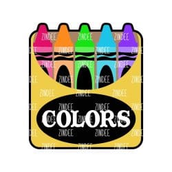 Crayon Box – Mini Acrylic Charm Blank (1.5") | Optional Sticker or UV DTF