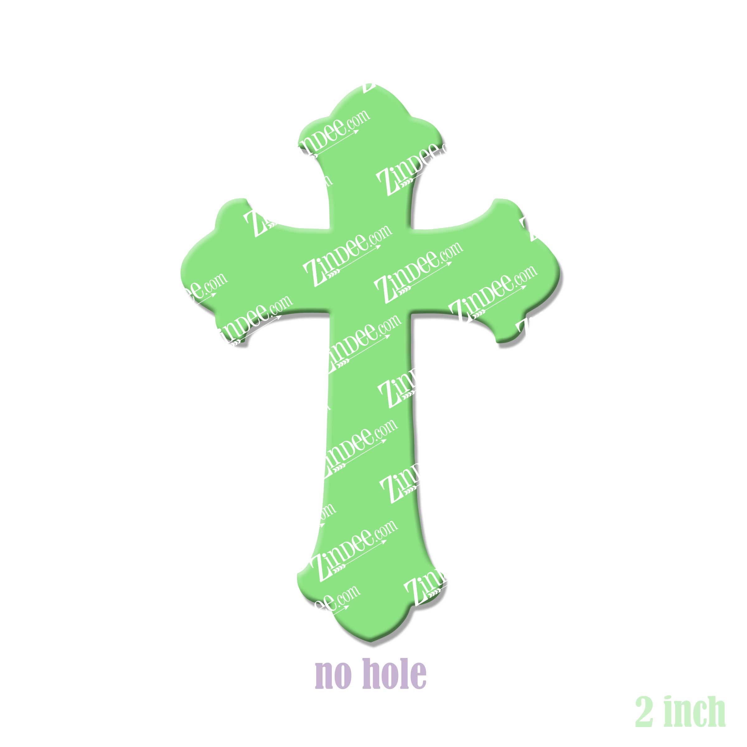 Alternative view of Cross Acrylic Blank- Sticker- UV DTF (2 inch) NO HOLE