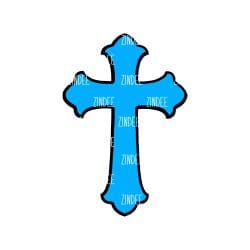 Alternative view of Cross Charm acrylic blank (2 inch) 1 hole 10 pack