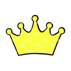 Crown – Acrylic Badge Reel Blank (2") No Hole | Optional Sticker or UV DTF