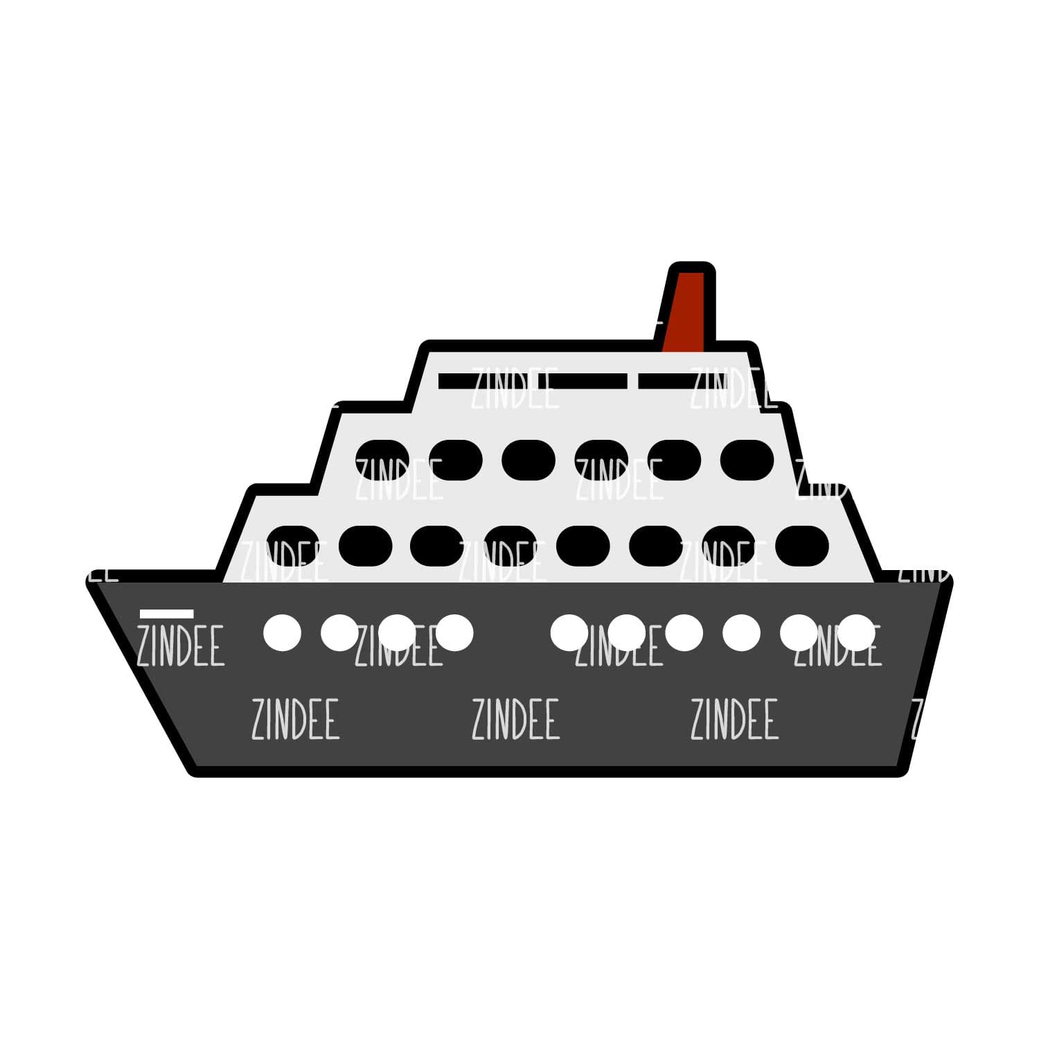 Cruise Ship Acrylic Blank- Sticker- UV DTF (3 inch)