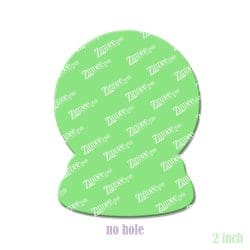 Alternative view of Crystal Ball/Snow Globe – Acrylic Badge Reel Blank (2") No Hole | Optional Sticker or UV DTF