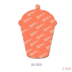 Cup with Straw 2 inch (lightweight acrylic) NO HOLE