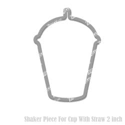 Cup with Straw Shaker Piece (2 inch)