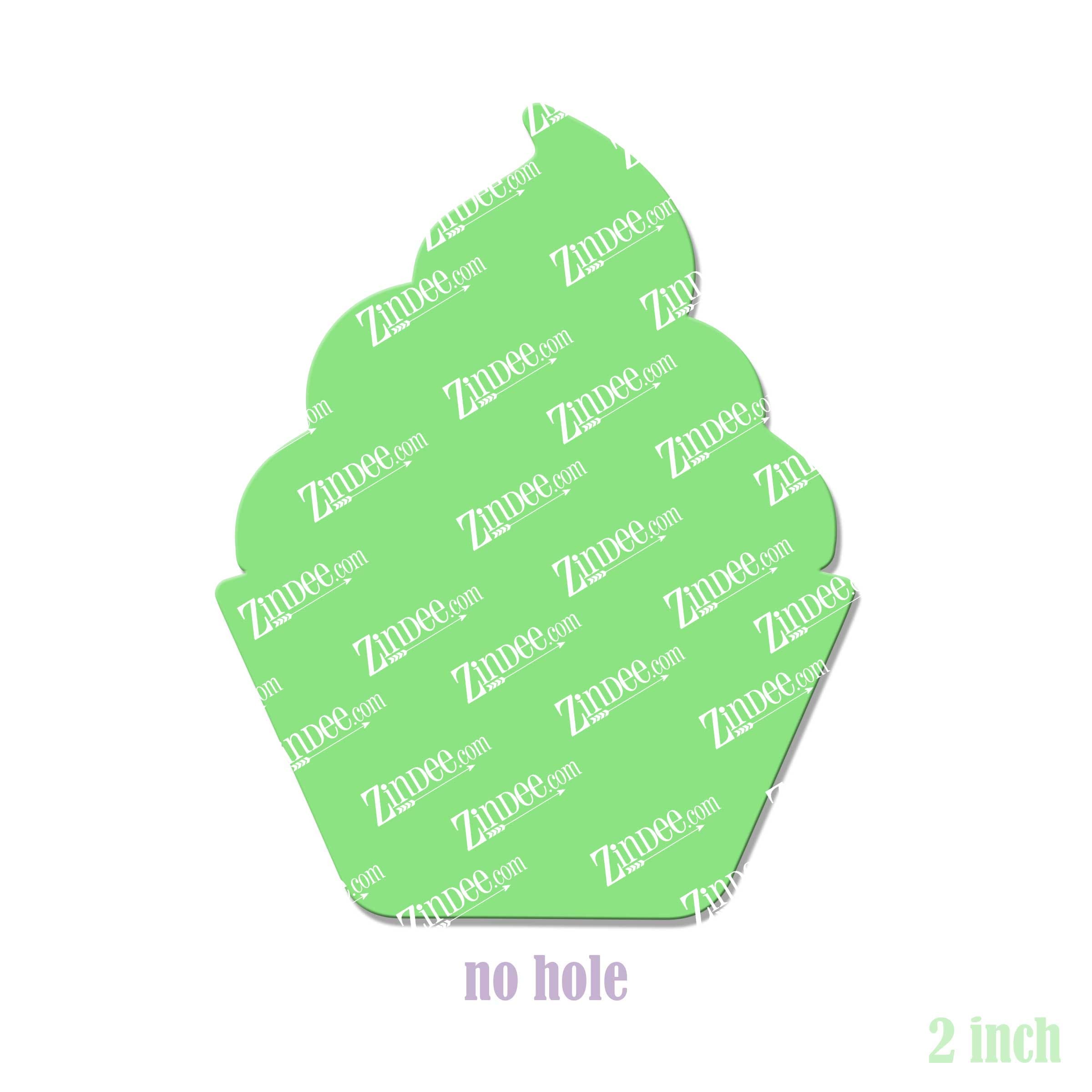 Alternative view of Cupcake Acrylic Blank- Sticker- UV DTF (2 inch) NO HOLE