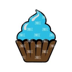 Cupcake – Acrylic Badge Reel Blank (2") No Hole | Optional Sticker or UV DTF