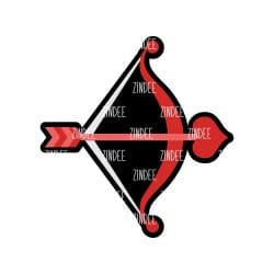 Cupids Arrow – Acrylic Keychain Blank (3") | Optional Sticker or UV DTF
