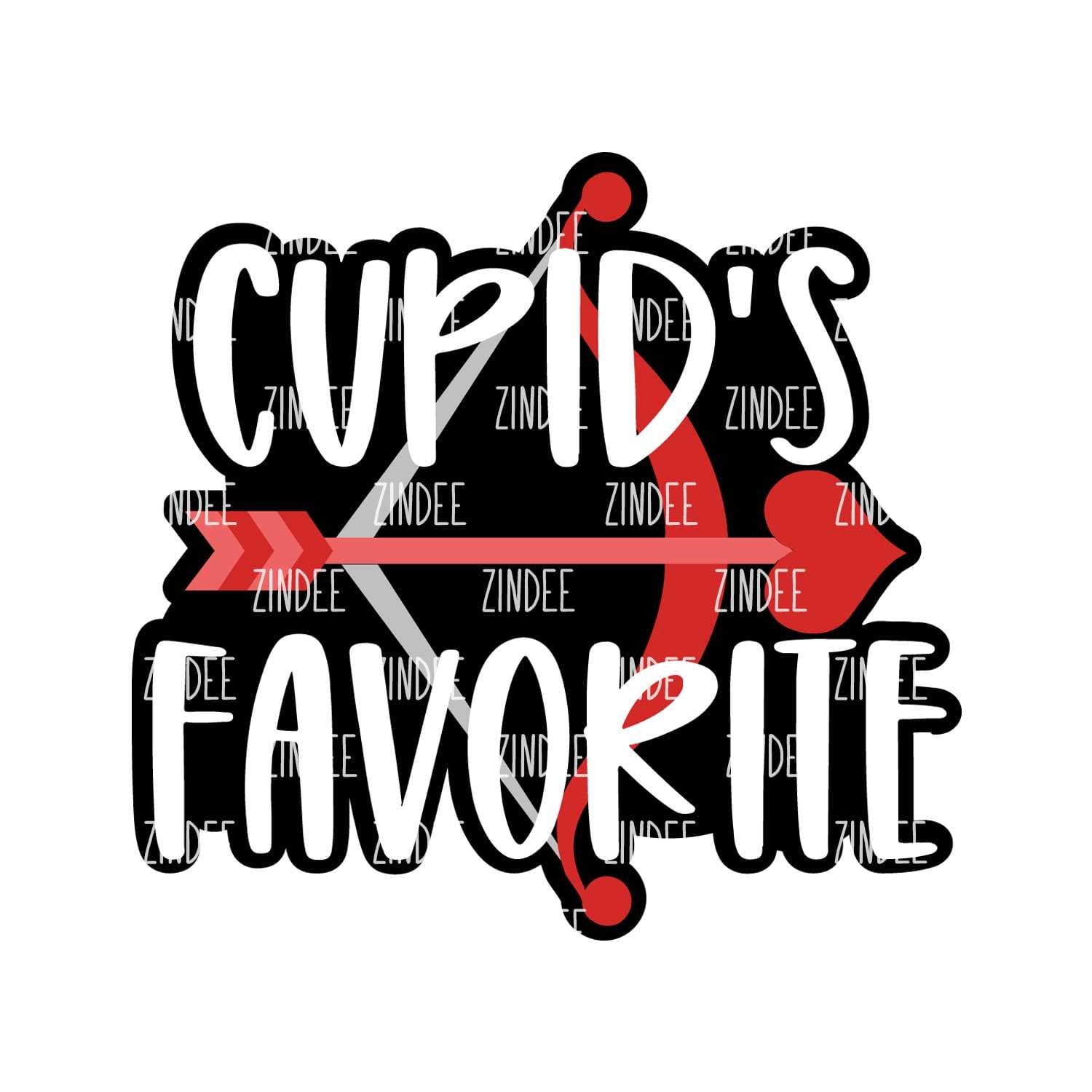 Cupid's Favorite Acrylic Blank- Sticker- UV DTF (2 inch) NO HOLE