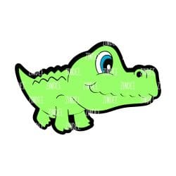 Cute Alligator Acrylic Blank- Sticker- UV DTF (1.5 inch)