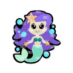 Cute Mermaid – Mini Acrylic Charm Blank (1.5") | Optional Sticker or UV DTF