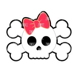 Cute Skull Crossbones Acrylic Blank- Sticker- UV DTF (2.5 inch)