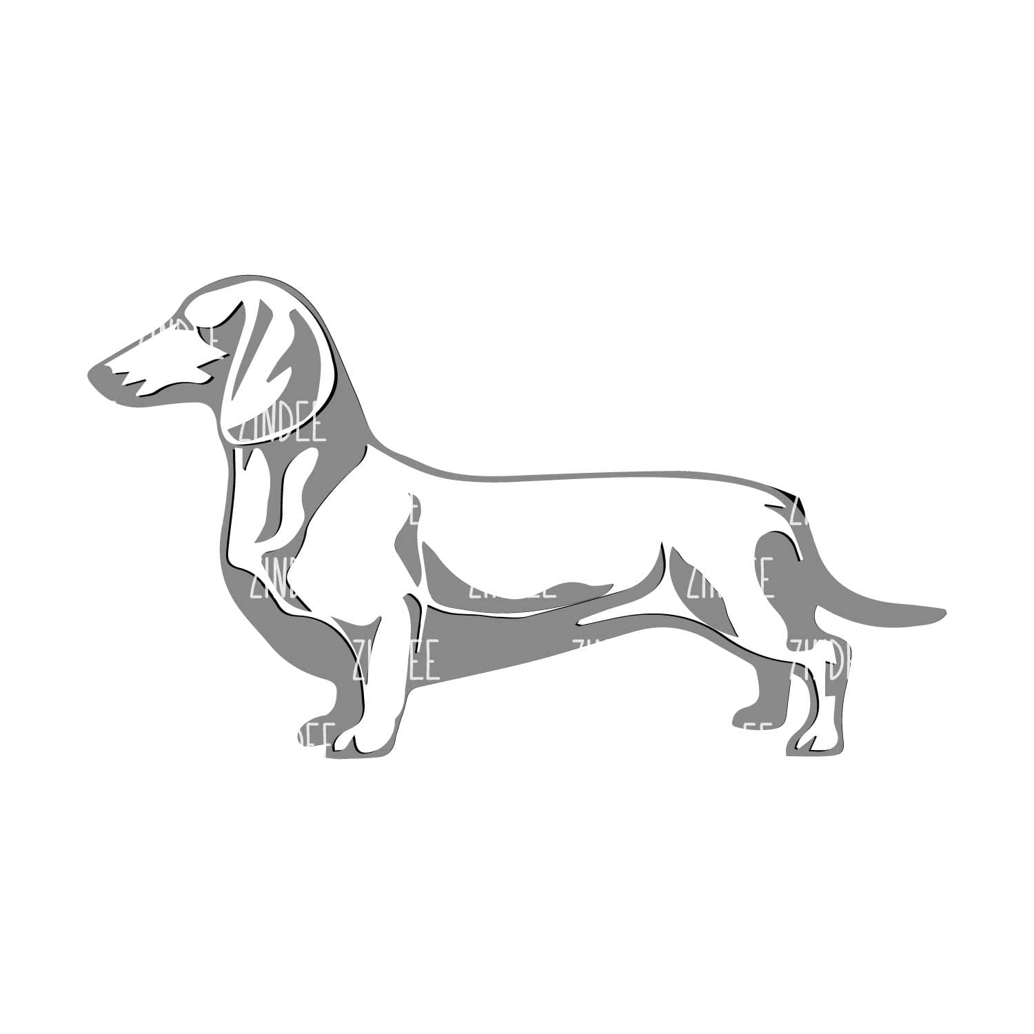 Dachshund Acrylic Blank- Sticker- UV DTF (3 inch)
