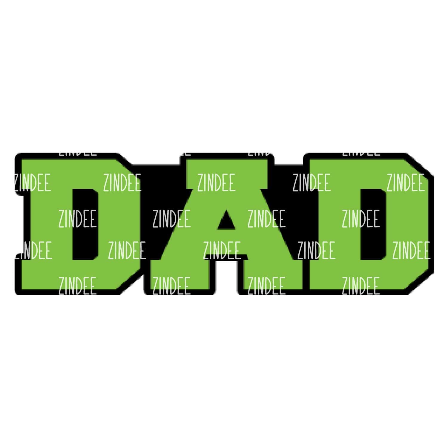 Dad (word) Acrylic Blank- Sticker- UV DTF (3 inch) (Black Acrylic)