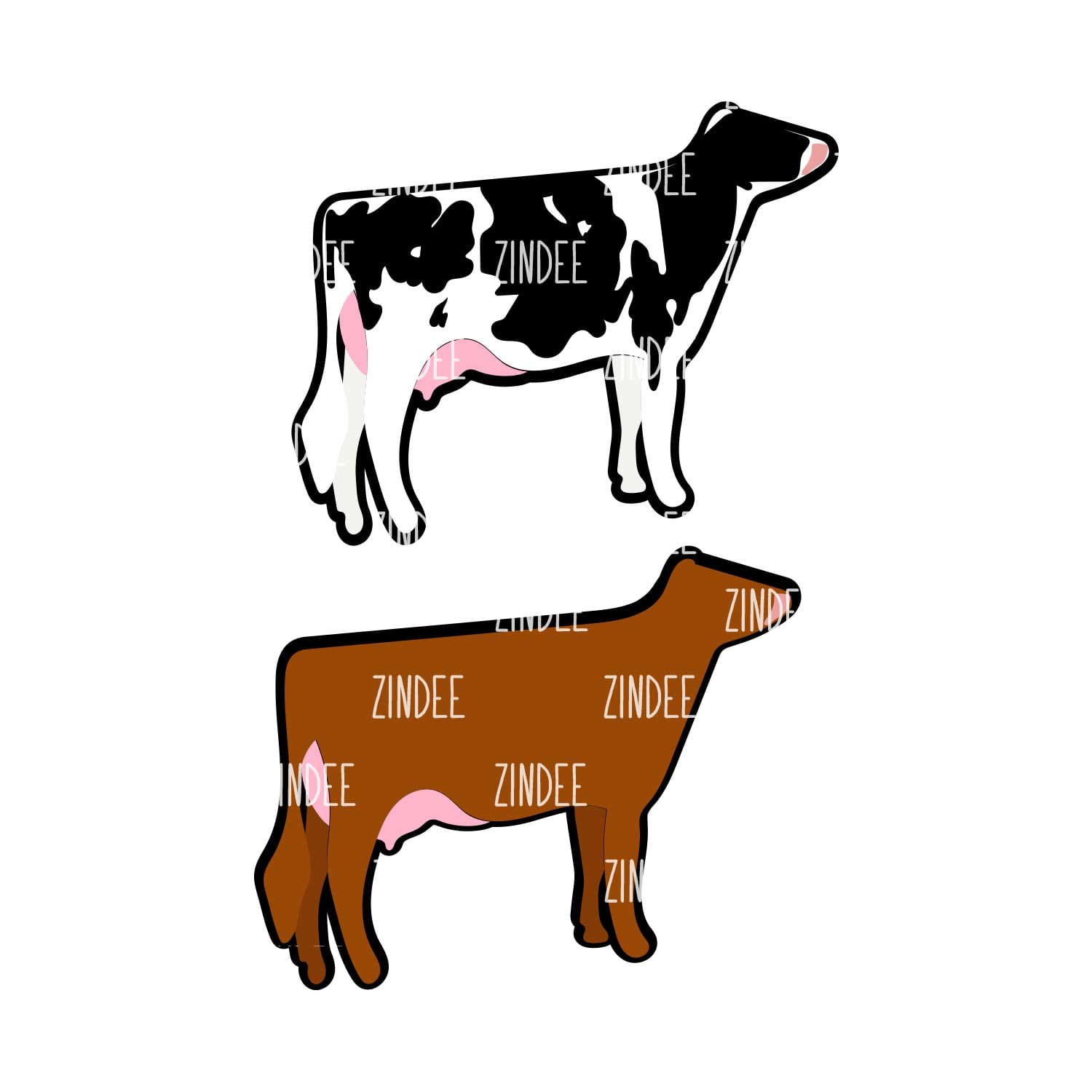 Alternative view of Dairy Cow acrylic blank (3 inch)