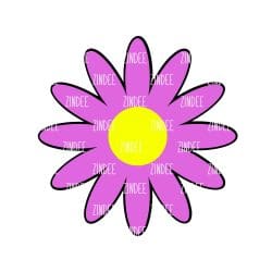 Daisy – Acrylic Badge Reel Blank (2") No Hole | Optional Sticker or UV DTF