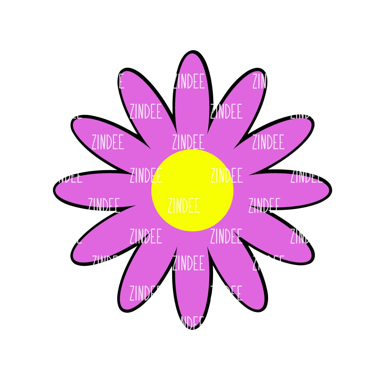 Daisy Acrylic Blank- Sticker- UV DTF (1.5 inch)