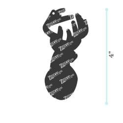 Deer Head – Acrylic Keychain Blank (3") | Optional Sticker or UV DTF