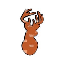 Deer Head – Acrylic Badge Reel Blank (2") No Hole | Optional Sticker or UV DTF
