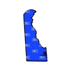 Delaware – Acrylic Badge Reel Blank (2") No Hole | Optional Sticker or UV DTF