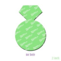 Alternative view of Diamond Ring (no cut out) – Acrylic Badge Reel Blank (2") No Hole | Optional Sticker or UV DTF