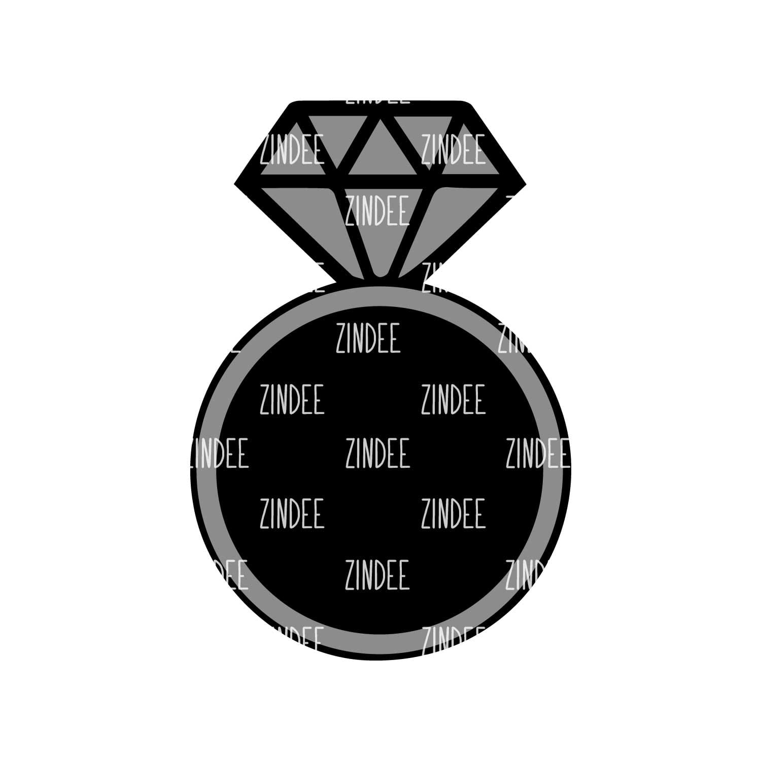 Diamond Ring (no cut out) Acrylic Blank- Sticker- UV DTF (3 inch)