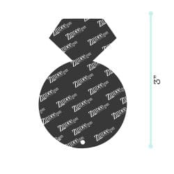 Alternative view of Diamond Ring (no cut out) – Acrylic Keychain Blank (3") | Optional Sticker or UV DTF