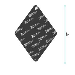 Alternative view of Diamond Shape – Acrylic Keychain Blank (3") | Optional Sticker or UV DTF