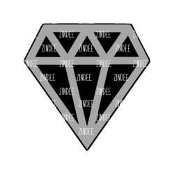 Diamond Stone – Acrylic Badge Reel Blank (2") No Hole | Optional Sticker or UV DTF