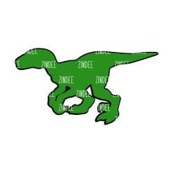 Alternative view of Dinosaur Velociraptor acrylic blank (3 inch)