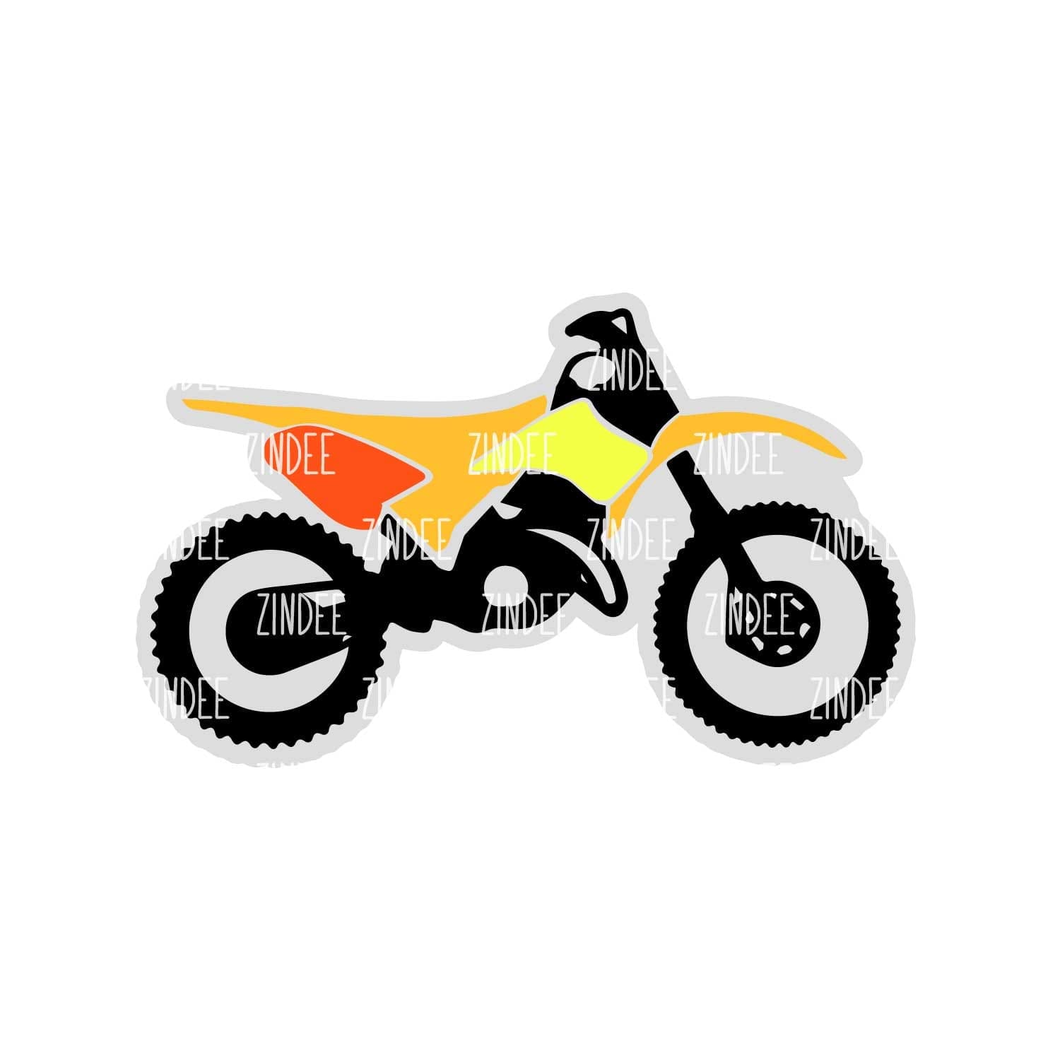 Alternative view of Dirt Bike acrylic blank (3 inch)