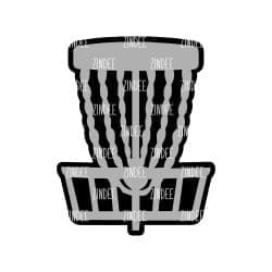 Alternative view of Disc Golf Basket acrylic blank (3 inch)