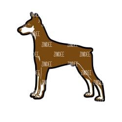 Alternative view of Doberman Dog acrylic blank (3 inch)
