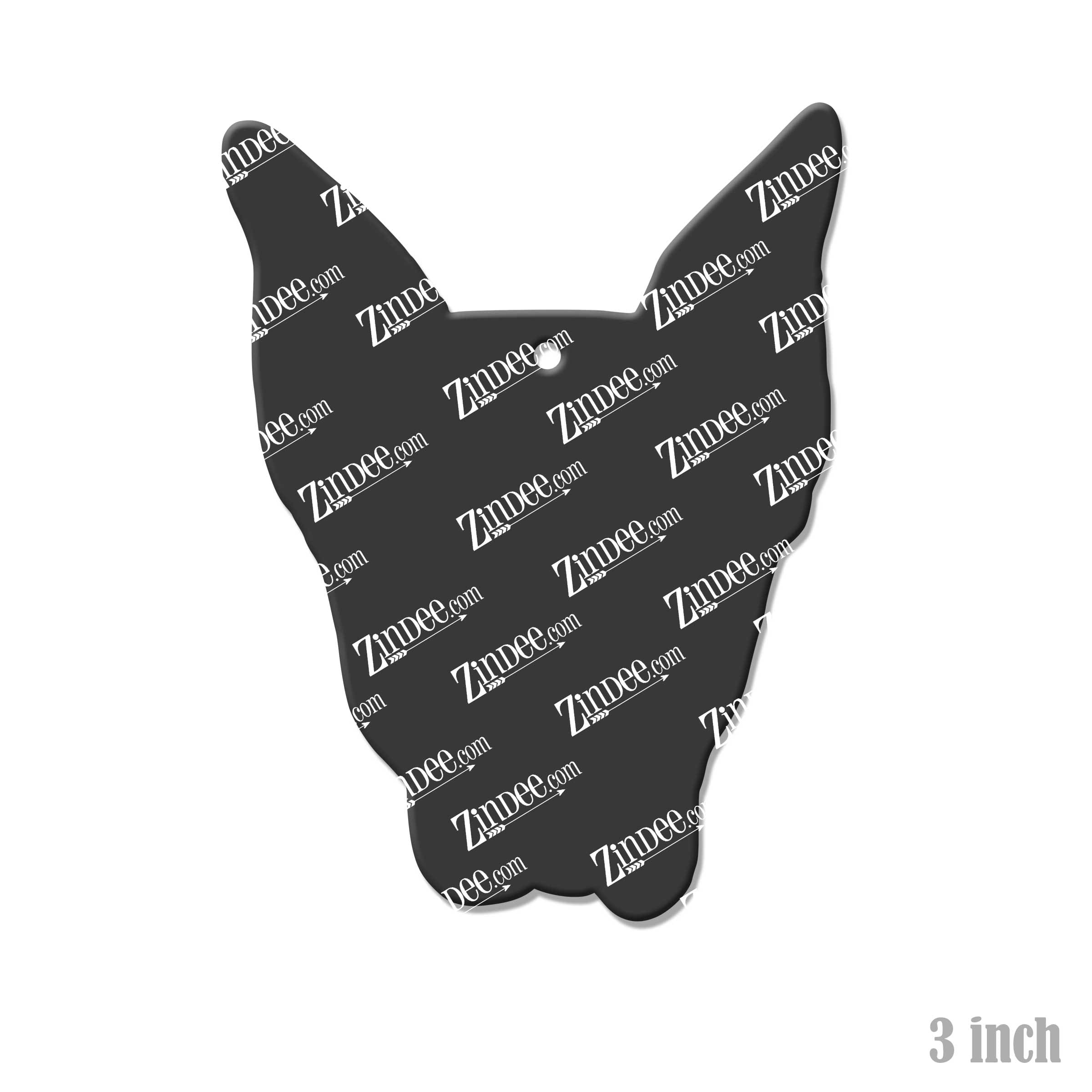 Doberman Pinscher Head Cropped Ears acrylic blank (3 inch) (5 piece minimum)