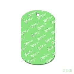 Alternative view of Dog Tag/Pill Shape – Acrylic Keychain Blank (2") | Optional Sticker or UV DTF